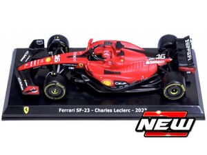 < предварительный заказ товар > Burago 1/24 Ferrari F1 SF23 2023 Leclercru clair автограф tsu