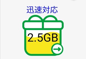 【送料無料・迅速・匿名発送】mineo2.5GB(2500MB)パケットギフト