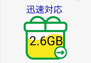 【送料無料・迅速・匿名発送】mineo2.6GB(2600MB)パケットギフト