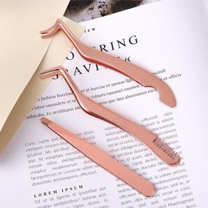 束感まつげツール コーム&ピンセット3本入 まつげアプリケーター まつげピンセット まつげクラスター用 まつげツール