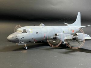 完成品 ハセガワ製 1/72 P-3C ORION オライオン BLOCK ⅢA リミテッド・エディション 海上自衛隊 各部改造 プロペラ回転、LED点灯 送料込み