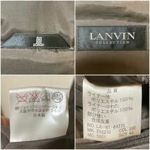 名品！日本製！LANVIN ランバンコレクション　2WAYリバーシブルダウン　ダークブラウン　定価4.5万円　送料無料_画像10