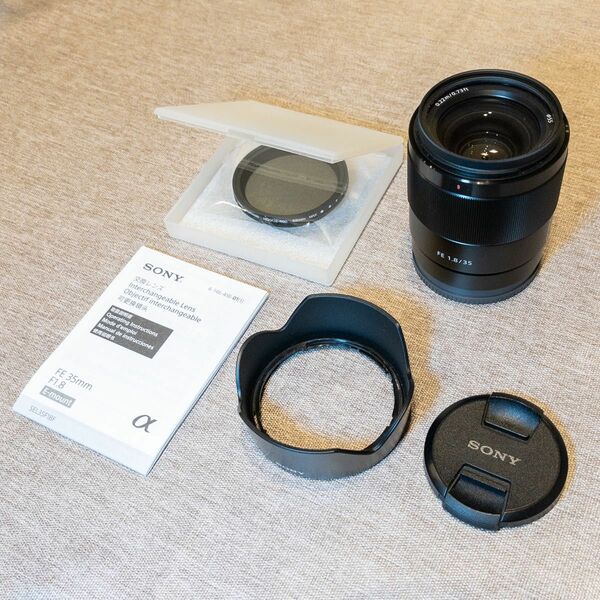 ソニー sony FE 35mm F1.8 SEL35F18F と K&Fの可変NDフィルター のセット