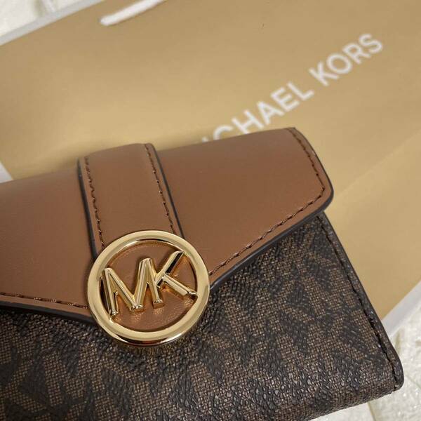 MICHEAL KORS マイケルコース ３つ折り財布 MK柄