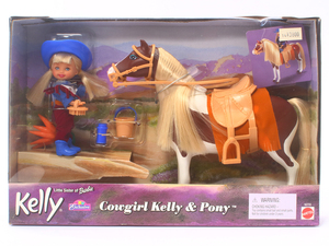 マテル バービー カウガール ケリー & ポニー Mattel Barbie Cowgirl Kelly & Pony 人形 ドール トイザらス限定 未開封