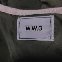 818 良品 WWG フーズフーギャラリー キルティングジャケット ジャンバー グリーン系 フリーサイズ ポリエステル100％ USED ユニセックス _画像8