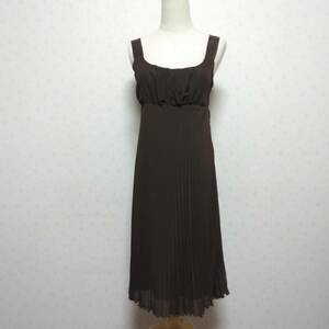 881 superior article riche.lishe One-piece party dress brown group size 38 camisole polyester formal lady's USED