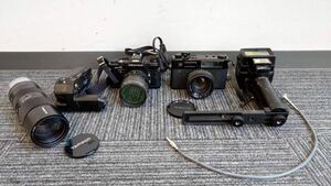 杉本 12月 No.1 カメラ ボディ レンズ PENTAX ペンタックス YASHICA ヤシカ 5点まとめて 動作未確認 ブラック 光学機器 フィルムカメラ