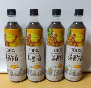 【送料込】シージェイジャパン 美酢パイナップル 900ml [希釈タイプ]4本セット