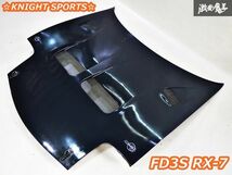 希少!! KNIGHT SPORTS ナイトスポーツ FD3S RX-7 RX7 13B-REW FRP製 エアロ 軽量 ボンネット エンジンフード ダクト グリーンメタリック系_画像1