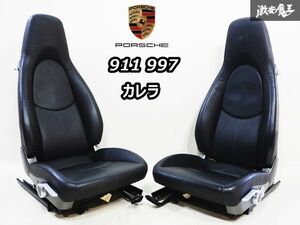 PORSCHE Porsche original 911 997 Carrera front leather electric seat seat black black 2 legs left right set immediate payment 981 Cayman 911 Boxster 