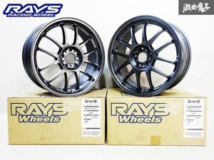 新品!! 未使用!! ●RAYS レイズ ings イングス TS06 鍛造 ホイール 18インチ 7.5J +43 114.3 5H GS ガンメタ 2本 スカイライン シルビア