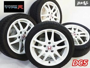 ●ホンダ 純正 DC5 インテグラ タイプR 17インチ 7J +60 5H 5穴 PCD114.3 ホイール 4本セット タイヤ付 即納 FD2 CL7 アコード ユーロR