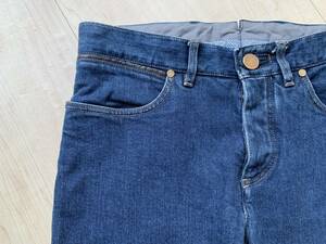 美品 Ermenegildo Zegna “5POCKETS LUXURY DENIM” レザーパイピング デニム パンツ 46 エルメネジルドゼニア