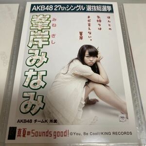 AKB48 峯岸みなみ 真夏のSounds good! 劇場盤 生写真 選抜総選挙 選挙ポスター