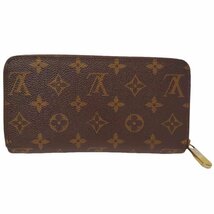 LOUIS VUITTON ルイ ヴィトン モノグラム ジッピー ウォレット M60017 中古 ラウンドファスナー 長財布 I2312K162_画像2