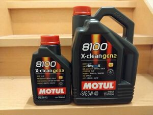 MOTUL モチュール 8100 X-clean gen2 5w40 1L 1缶 1本 5L 1缶 1本 (合計６L） エックス クリーン ジェン２ 正規品