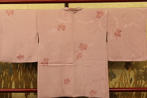  kimono now former times 6207. feather woven collection silk . design cloth .. flower ground writing sama ground .... hand inserting . shoulder reverse side high class feather two -ply length 79cm