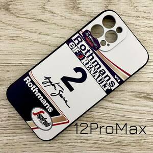 アイルトン・セナ マシン デザイン iPhone 12 Pro Max ケース F1 ウィリアムズ ルノー FW16 ロスマンズ カラー スマホ