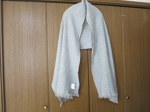 DAMAcollection　カシミヤ100%大判ストール　ダーマコレクション　薄いグレー