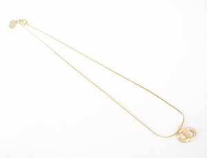 jv97■クリスチャンディオール◆ネックレス◆CDロゴ◆ゴールド◆約5g◆チェーン約36.5cm◆レディースアクセサリー◆Christian Dior