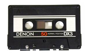 ★ デノンカセットテープ ○ 中古品 ★ DENON DX3 50 ○ NORMAL POSITION ○ Made in Japan ○ 窓辺の風景インデックスカード付 ★ USED ★