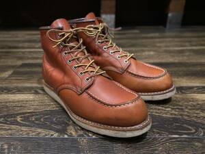 USA製 8.5E 良品 12年 RED WING レッドウィング 8875 アイリッシュセッター 赤茶 オロラセット モックトゥ ブーツ 26.5cm アメリカ 本革 靴