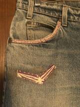 リメイク和柄ハンドメイド90㎝メンズデニム ビンテージジーンズリーバイUSAジーンズ LEVIS デニム リーバイス _画像4