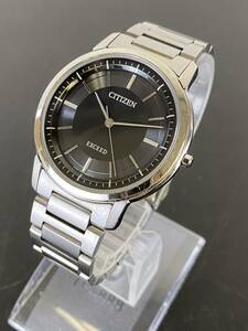 CITIZEN シチズン EXCEED G530-T018971 ECO-DRIVE エコドライブ　クォーツ　メンズ腕時計　ブラック文字盤