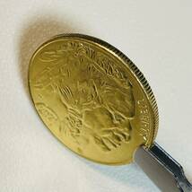 アメリカ　2021年　インディアン人像　ブル　リバティ　ドル　大型　人像　コイン　古銭　硬貨　記念幣　金貨　重さ15.5g_画像3