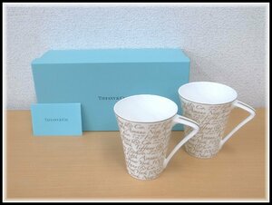 B123T　TIFFANY&CO. ティファニー　TIFFANY NOTES ティファニーノーツ　ペアマグカップ　未使用品