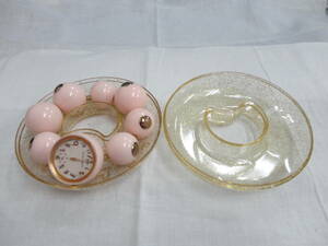 *BQ47 * Tsumori Chisato wristwatch flat battery happy ball pink * operation not yet verification 