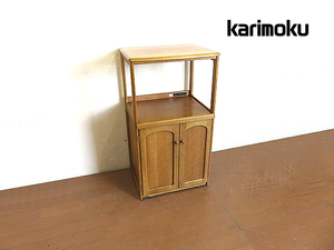 karimoku/カリモク 楢材レンジボード　　　ダイニングボード/キッチン/食器棚/レンジ台 　スライド棚　W58.5cm