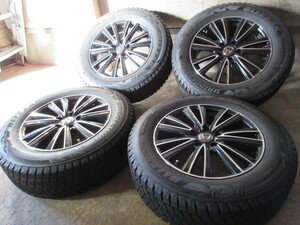 冬用set!! Weds RIZLEY (BP) (17x7+47 5H/114,3) バリ溝(BS DM-V2) 225/65R17 CX-5 ヴァンガード RAV4 アウトバック エクストレイル 他にも