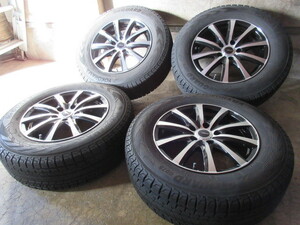 冬用set!! Galeria GS01 (BP) (16x6,5+38 5H/114,3) バリ溝(YOKOHAMA G075) 215/70R16 デリカ D5 エクストレイル RAV4 ハリアー クルーガー