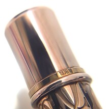 極美品 豪華 フランス カルティエ Cartier FRANCE ハッピーバースデー 2Cロゴ彫り ボールペン ツイスト式 筆記具 ピンクゴールド GOLD 箱_画像3