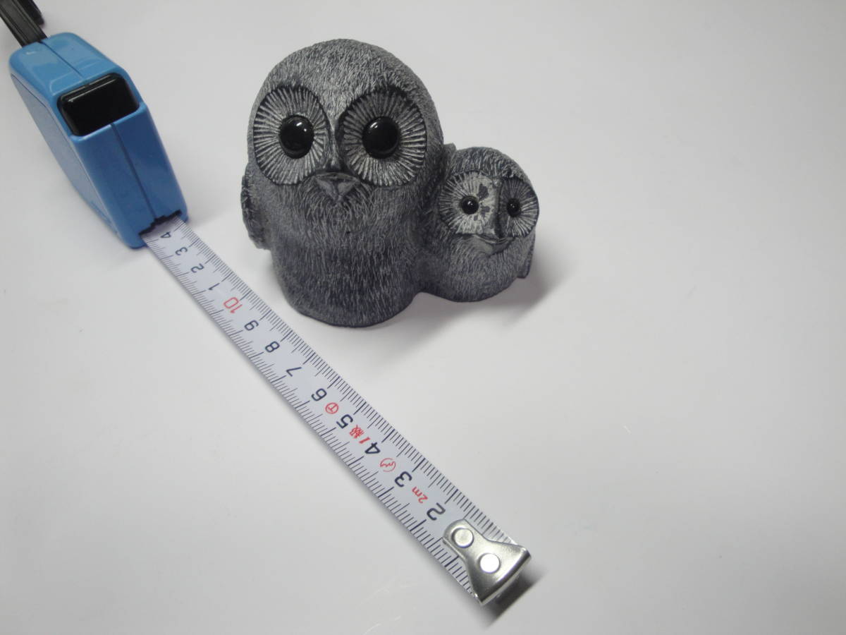 ◇Stone carving: Handmade in Canada Parent and child owls ◇Shipping fee: 510 yen, Prayer, happiness, Luck, 3500 yen, Collecting hobby, Interior accessories, ornament, Japanese style