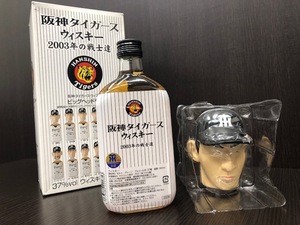 『未開栓品☆優勝記念 阪神 タイガース ウィスキー 7 今岡 IMAOKA 2003年 の戦士達 モルト ボトル 360ml 37% ビッグヘッド マスコット 古酒