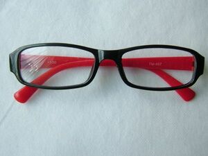 老眼鏡　黒×赤　+1.0,1.5,2.0より選択　★落札後すぐにご希望度数を要連絡