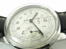 GALLET ギャレット　メンズ腕時計　手巻き　クロノグラフ　アイボリー文字盤×シルバー 　お洒落な　ヴィンテージ　G07_画像8