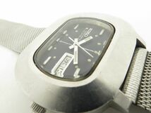 SEIKO セイコー LM ロードマチック　メンズ腕時計　自動巻き　5606-5011　黒文字盤　楕円　お洒落な　シルバーカラー　G12_画像8