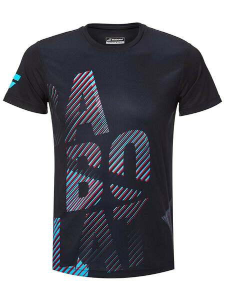 ■海外限定発売■BABOLAT（バボラ）Big Logo Crew シャツ（US/EU：L）黒