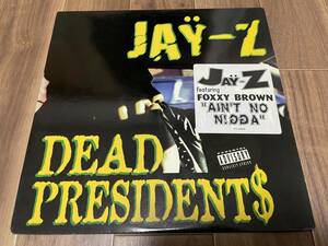 Jay-Z - Dead President$ / USオリジナル ハイプステッカー レコード, Foxy Brown, Dead Presidents, Roc-A-Fella Records PVL 53233