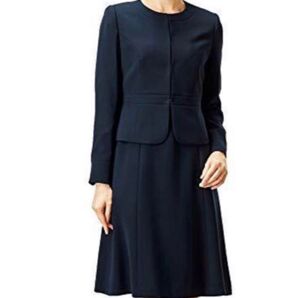 美品 black gallery ブラックギャラリー お受験スーツ 7号 S ワンピース 濃紺