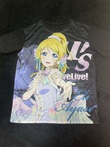 即決 送料無料 ラブライブ！ 絢瀬絵里 Tシャツ ブラック 黒 4