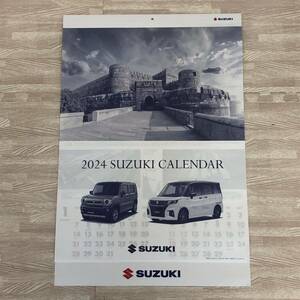 【新品未使用】2024年/令和６年　スズキカレンダー　企業カレンダー　スズキ自動車　月めくり　六曜表記