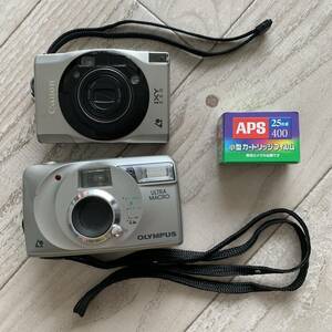 [ present condition goods ] Canon IXY330 Olympus APS film camera 2 pcs. set * film attaching 