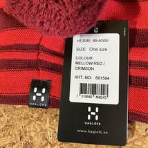 HAGLOFS HEBBE BEANIE One size MELLOW RED / CRIMSON ニットキャップ ビーニー 帽子 ホグロフス_画像3