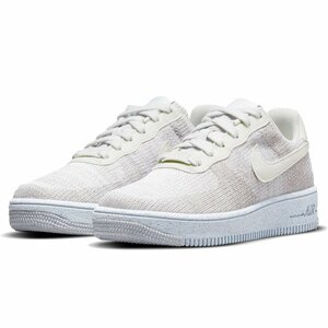 送料無料 24cm●NIKE ナイキ エア フォース 1 クレーター フライニット AIR FORCE 1 CRATER FLYKNIT AF1 DH3375-101 GS 白 水色