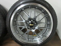 【送料無料・税込み】美品 BBS RS-GT 20in9.5J+38 5穴PCD114.3 BS レグノGRVII 245/40R20 30アルファード・ヴェルファイア_画像3